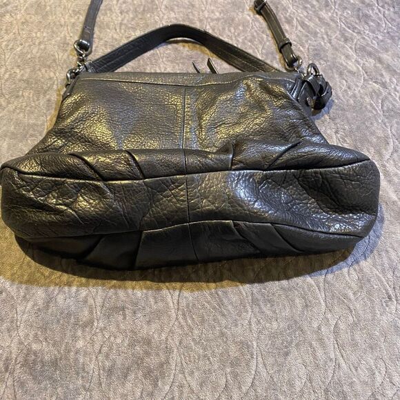 Margot NYhe Adelle Foldover Handbag in Soft Leather Black Boho - Picture 10 of 10